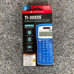 Texas Instruments TI-30XIIS Blue 2 Line Scientific Calculator w/Cover Dual Power